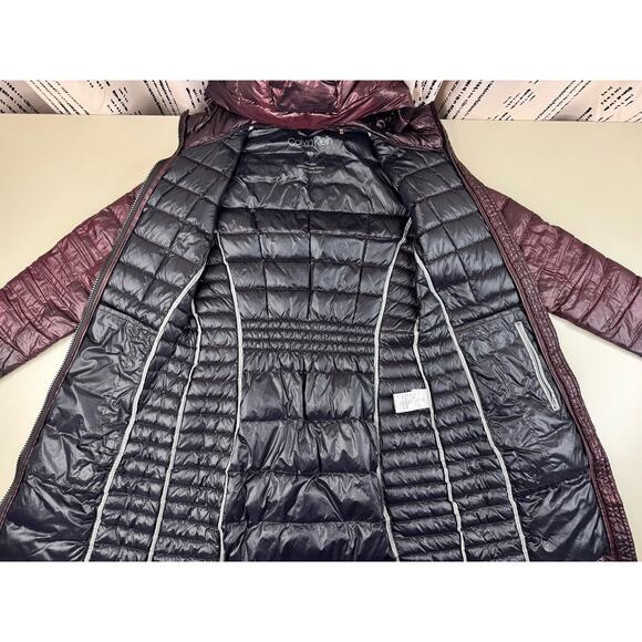 Calvin Klein Womens Packable Lightweight Premium Down Puffer Jacket XS Purple - Picture 11 of 16